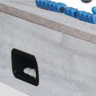 The goal & ball box of the G-2000 football table